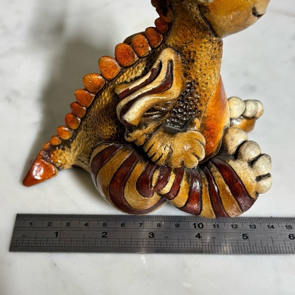 1986 Beasties of the Kingdom Phizzle the Baby Dragon signed clay figurine - Picture 14 of 16